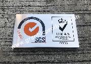 ป้ายสแตนเลสกัดกรด ISO 9001 UKAS